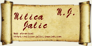 Milica Jalić vizit kartica